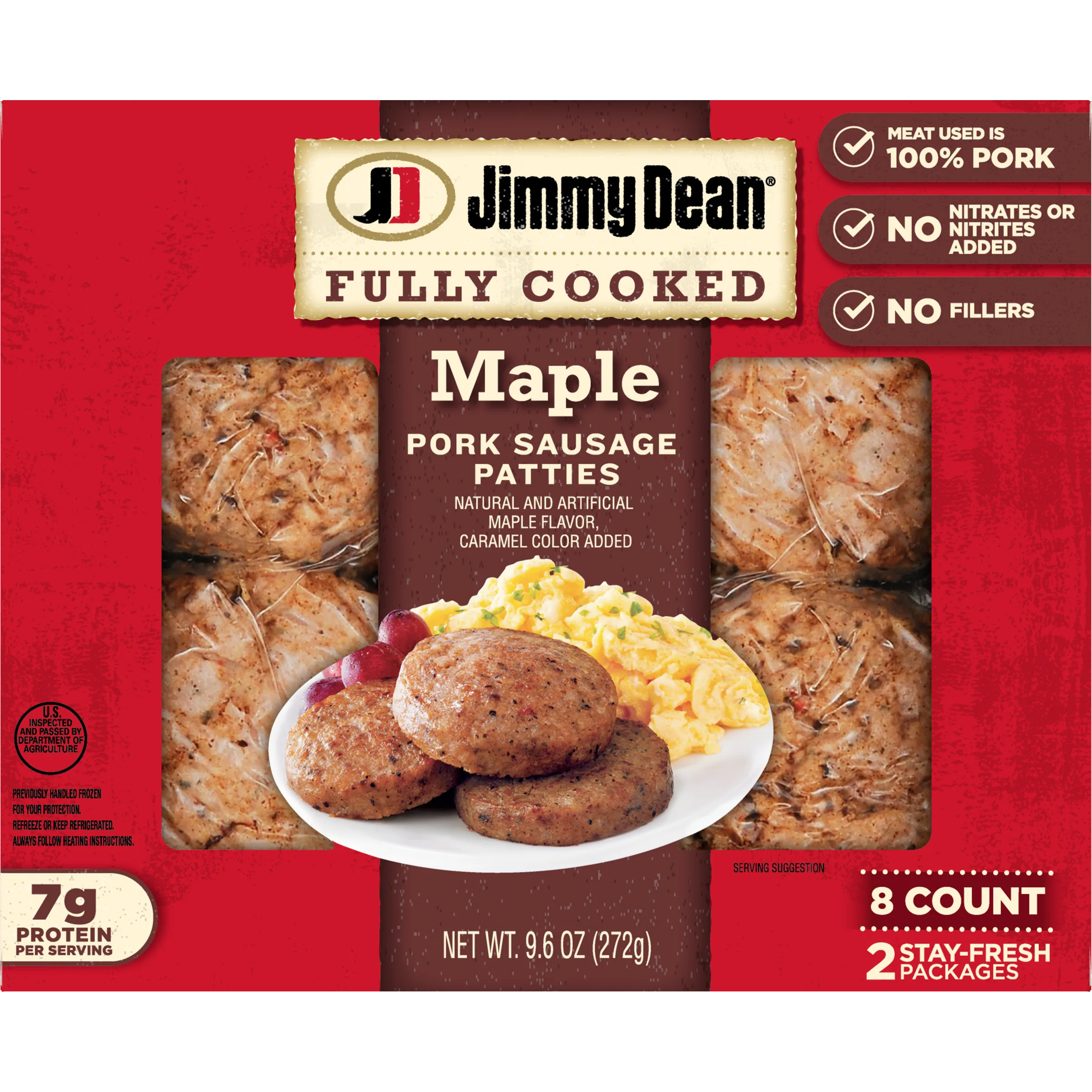 Fully Cooked Maple Pork Sausage Patties