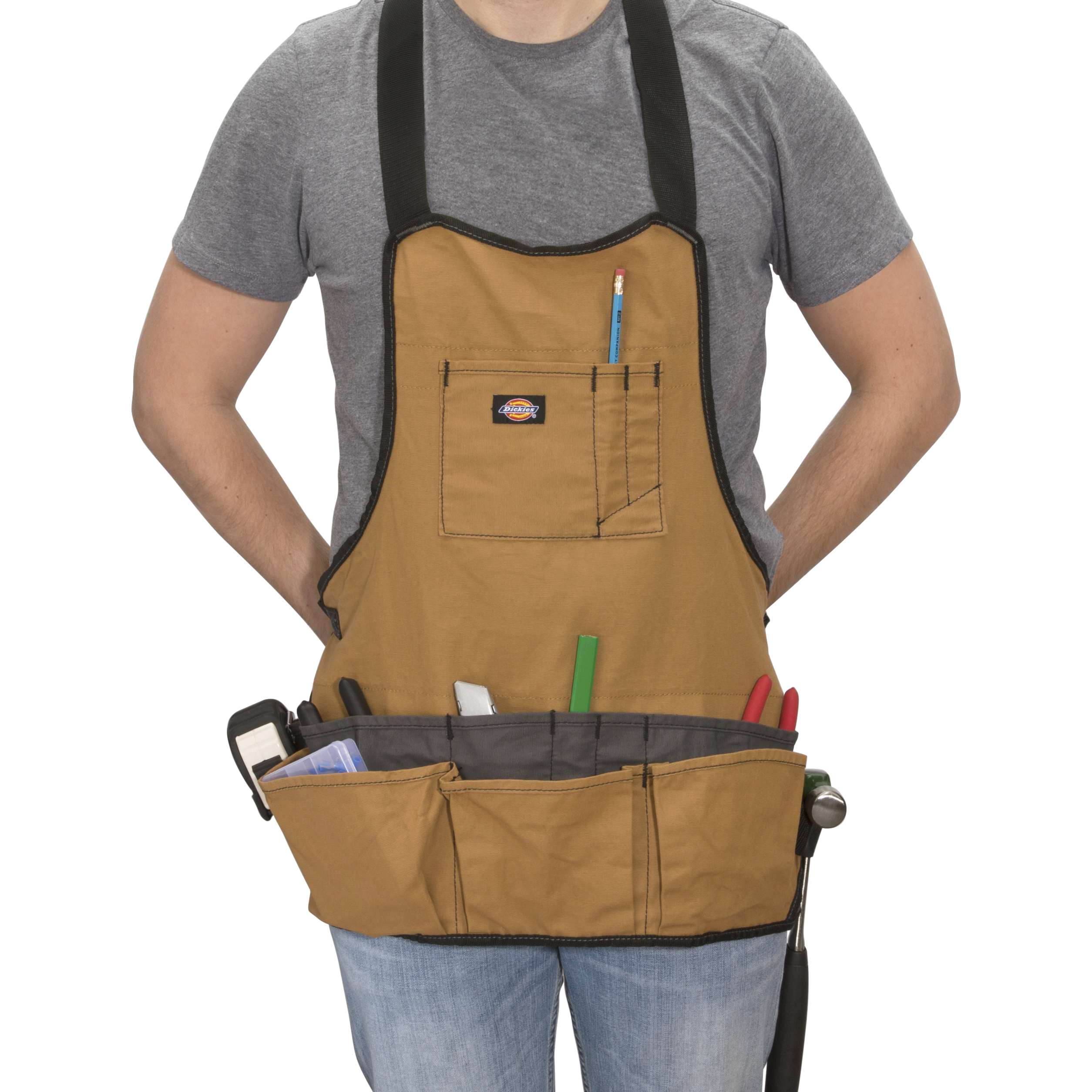 Dickies 16 Pocket Tool Bib Apron Woodworking Gardening Carpenter 57027 ...