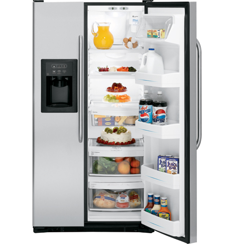 GE® ENERGY STAR® 25.4 Cu. Ft. Stainless Side-By-Side Refrigerator with Dispenser