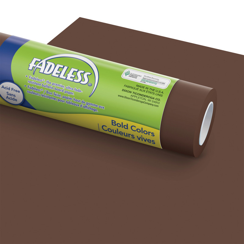 Bulletin Board Art Paper, Brown, 48" x 50', 1 Roll