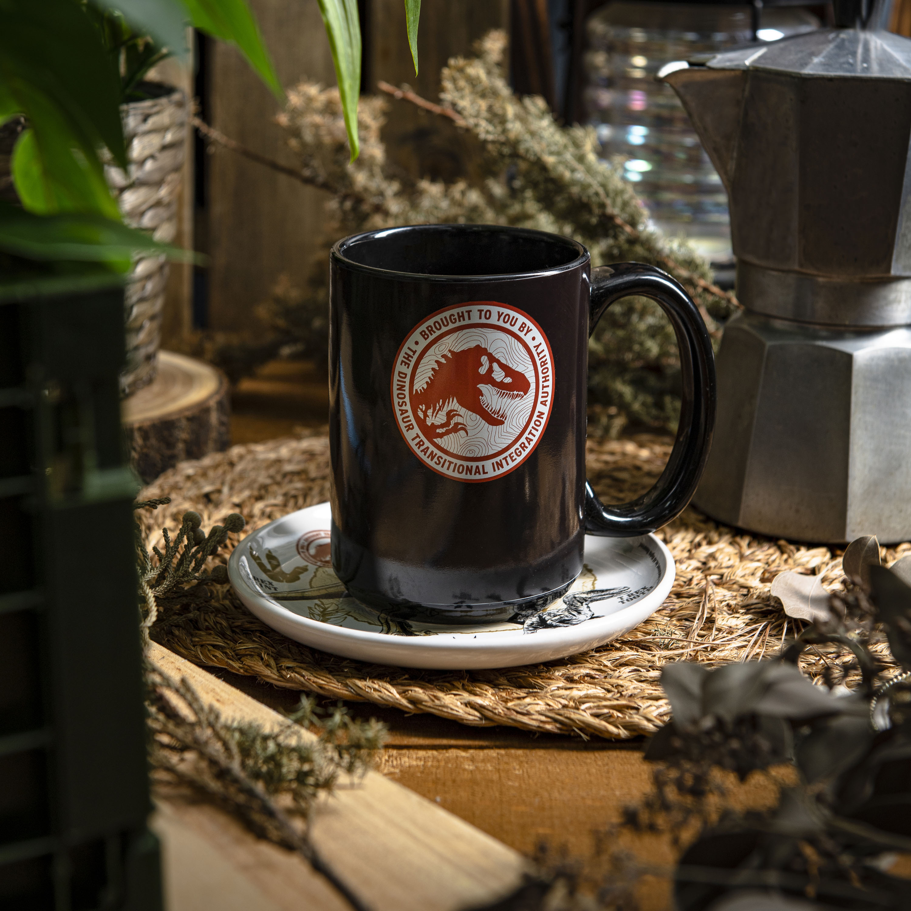 Jurassic World Dominion Ceramic Coffee Mug and Plate, T-Rex, 2-piece set slideshow image 6