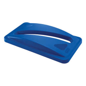 Rubbermaid Commercial, Slim Jim®, Rectangular, Resin, 23 gal, Resin, Blue, Receptacle Lid