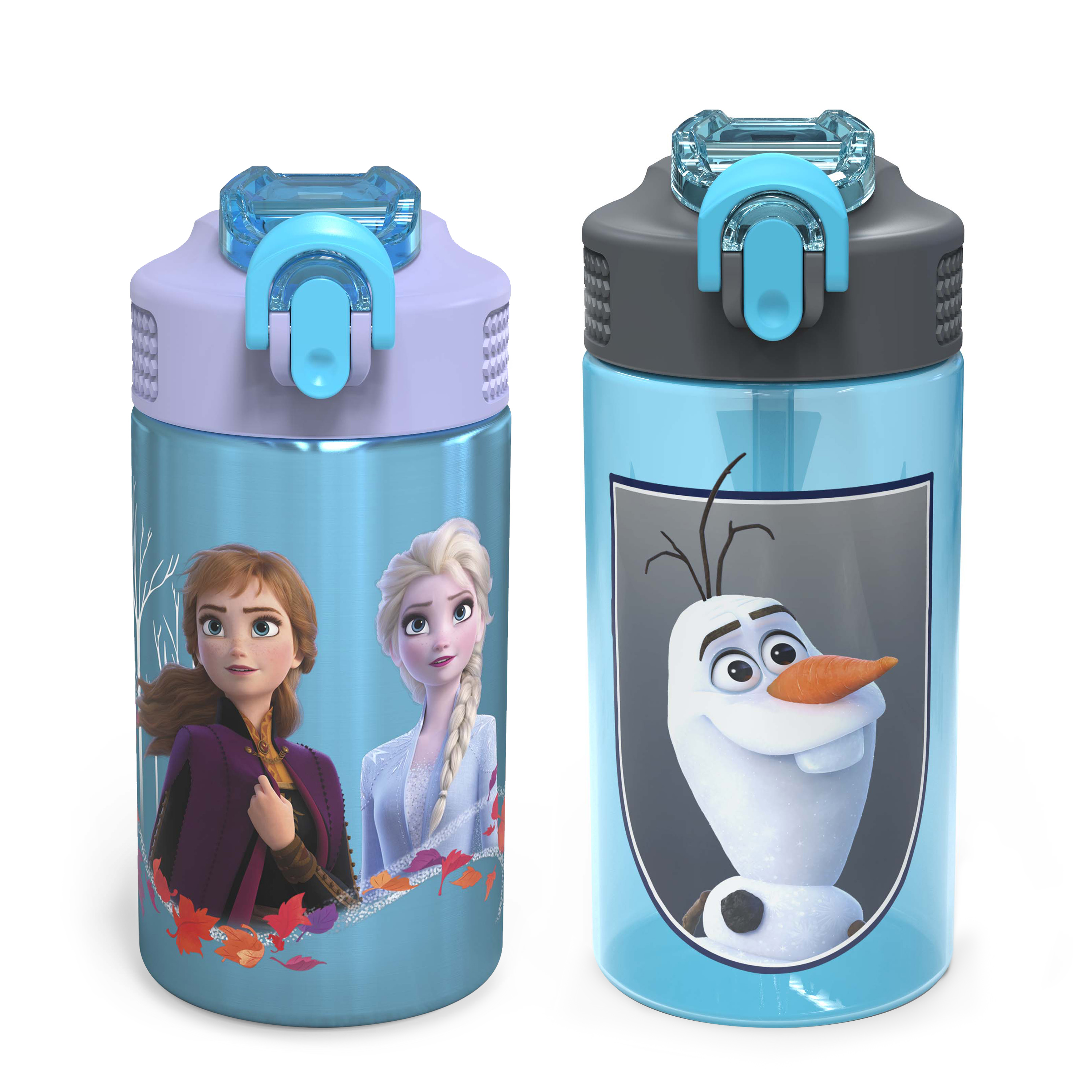 Disney Frozen 2 Movie Water Bottle, Anna , Elsa and Olaf, 2-piece set slideshow image 1