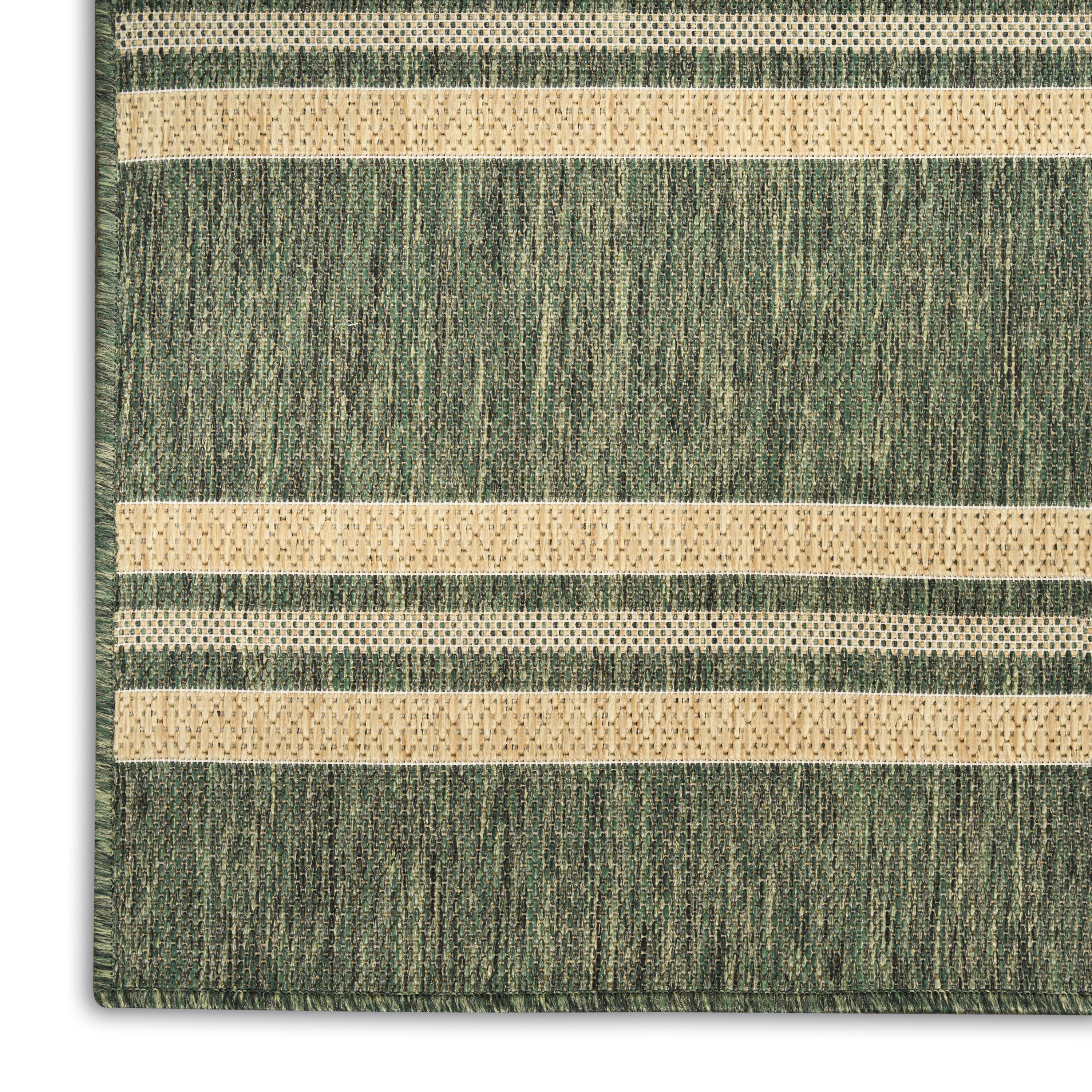 Nourison Horizon Indoor/Outdoor 8' x 10' Green Modern Rug