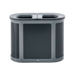 Rubbermaid Commercial, Enhance™ , Pill Dual Stream, 23 gal, Metal, Gray/Black, Rectangle, Receptacle