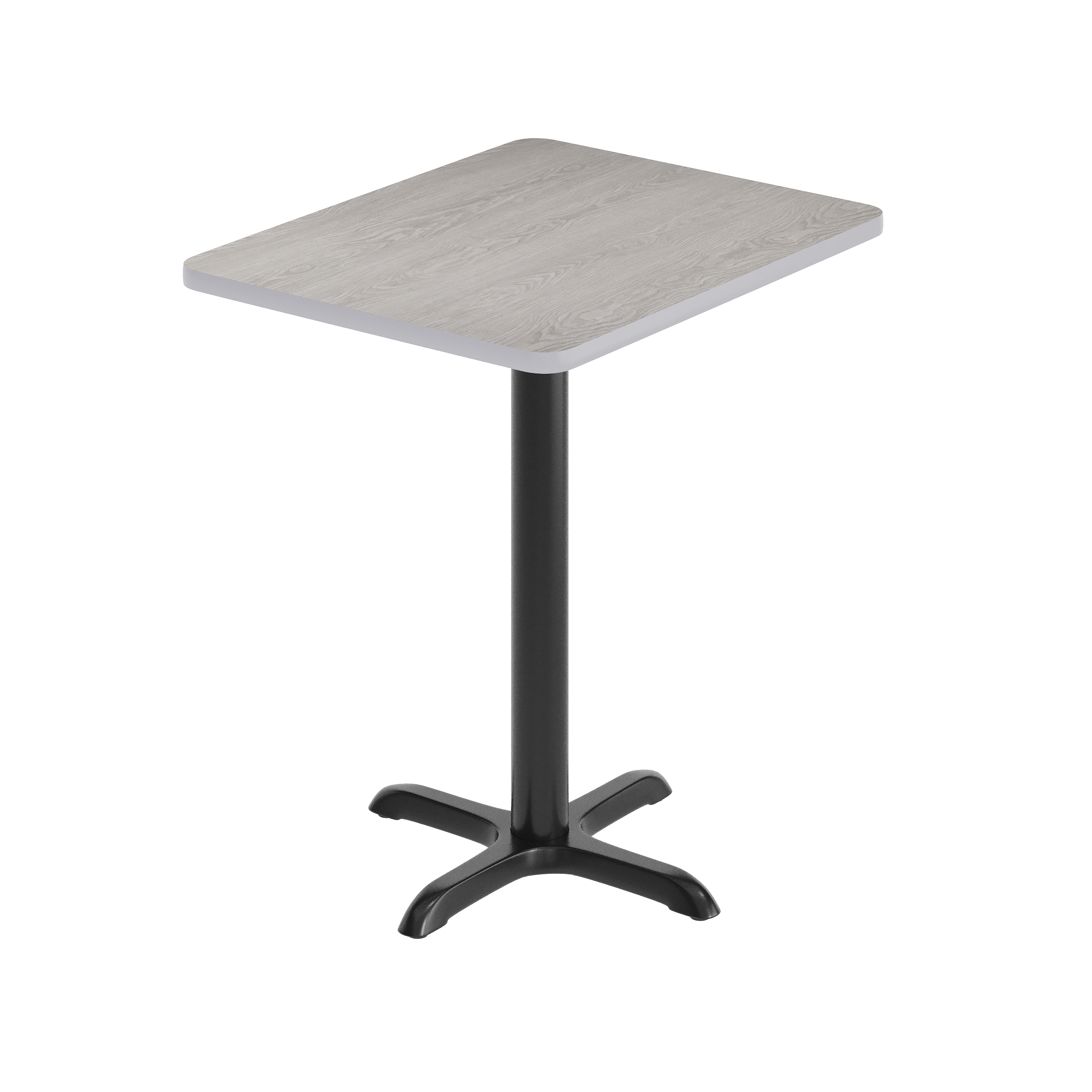 Graniss 24'' x 30'' White Rectangular Laminate Table Top with Black 22 x 22 "... - Picture 28 of 36