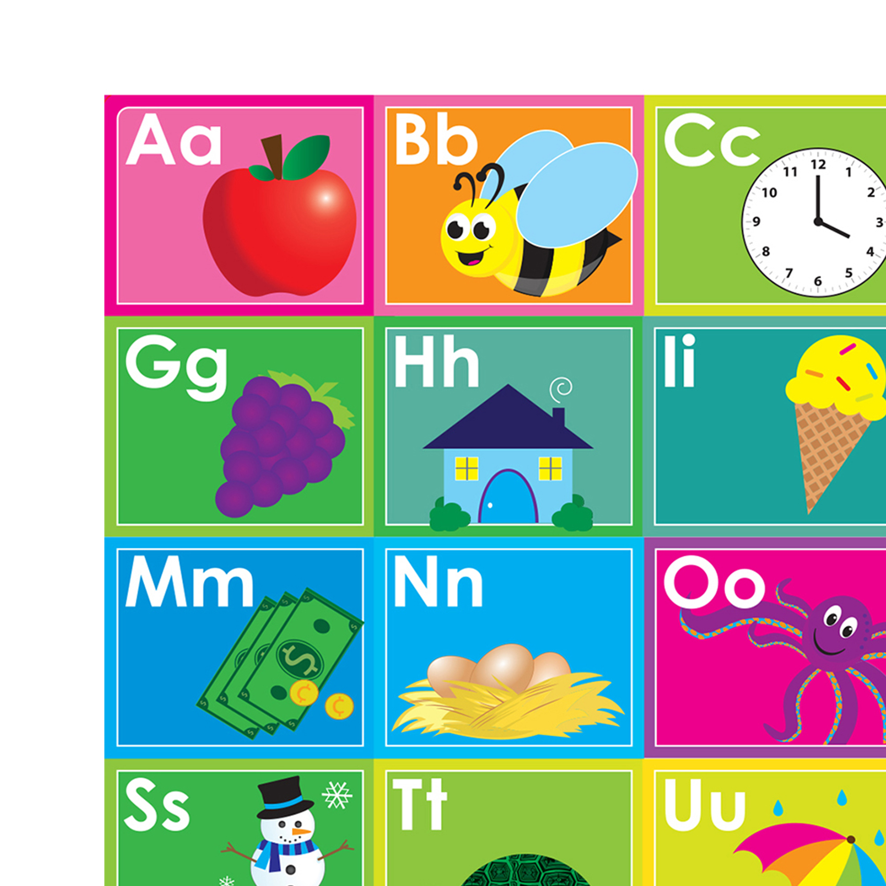 Ashley Productions Placemat Studio Smart Poly ABC's Learning Placemat, 13" x 19", Single Sided, Pack of 10 image number null