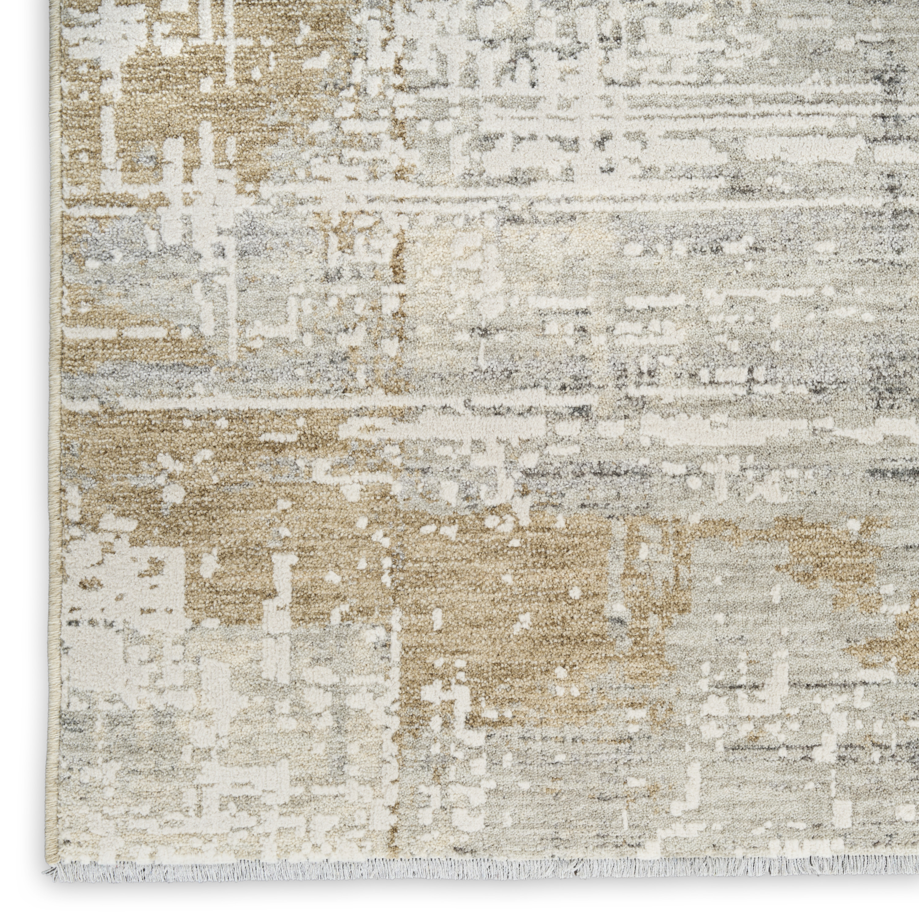 Calvin Klein CK078 Summit 9'10" x 13' Ivory Multicolor Modern Indoor Rug