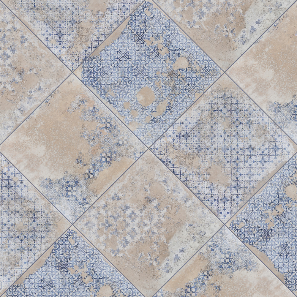 Antigua Deco Beige 13 in. x 13 in. Porcelain Floor and Wall Tile ...