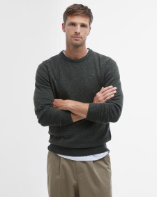 Essential Tisbury Crew-Neck Jumper Dark Seaweed