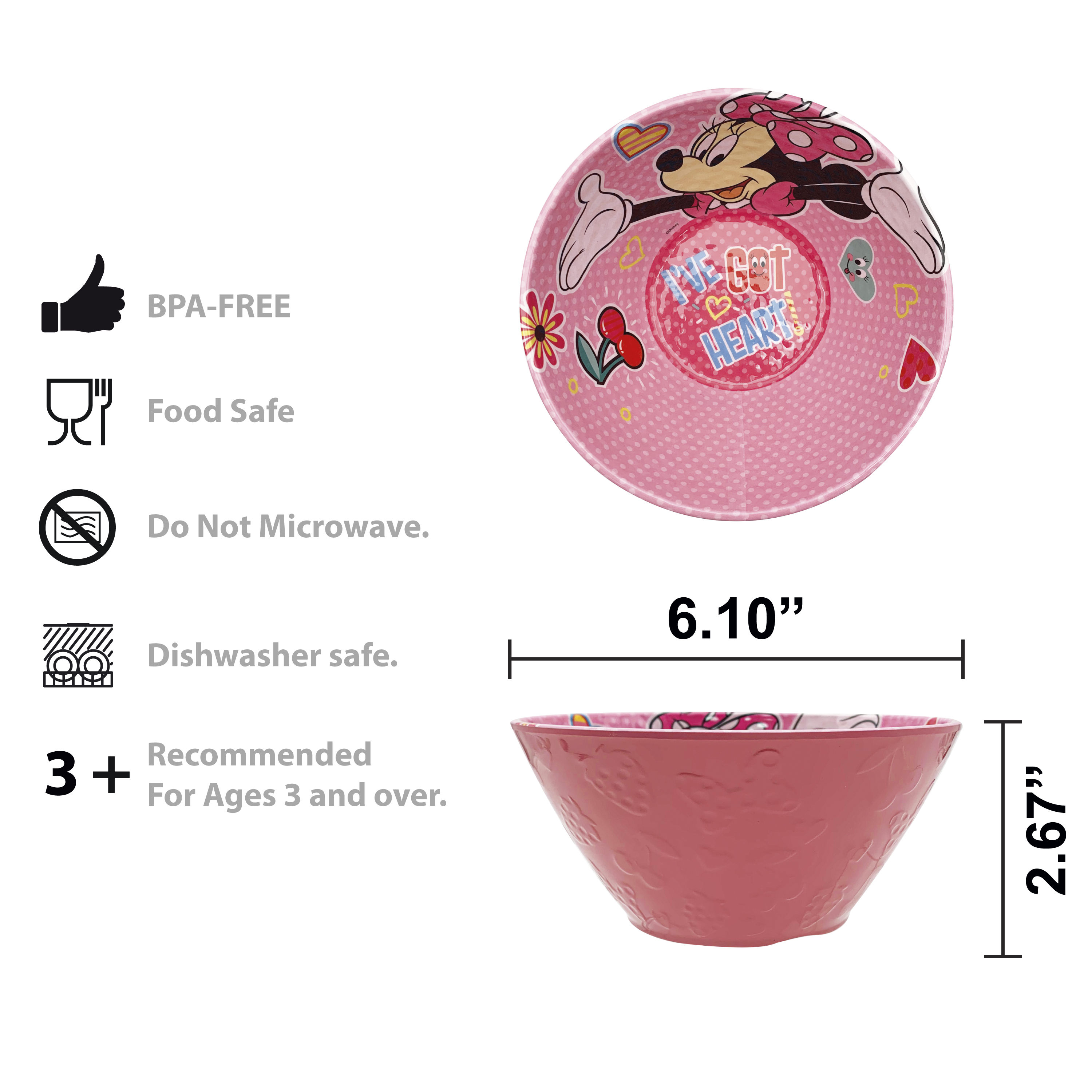 Disney Plate, Bowl and Tumbler Set, Minnie Mouse, 3-piece set slideshow image 9 Disney Plate, Bowl and Tumbler Set, Minnie Mouse, 3-piece set slideshow image 9