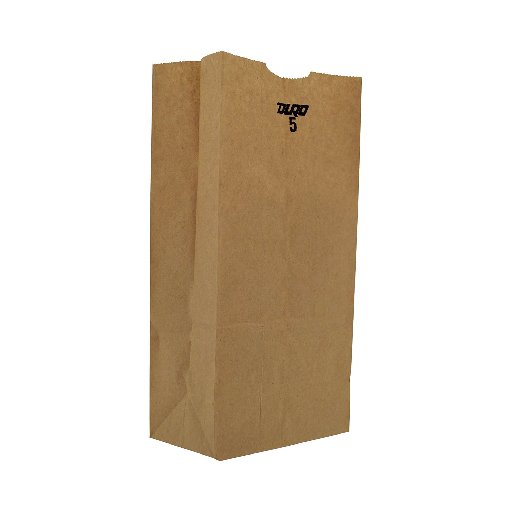 Duro® Recycled Brown Paper Bag, 5.25 x 3.44 x 10.94 Inch