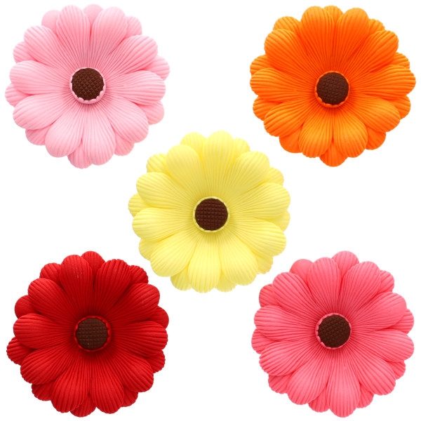 Gerbera Daisy Assortment - Red 3 Free Gum Paste Flowers