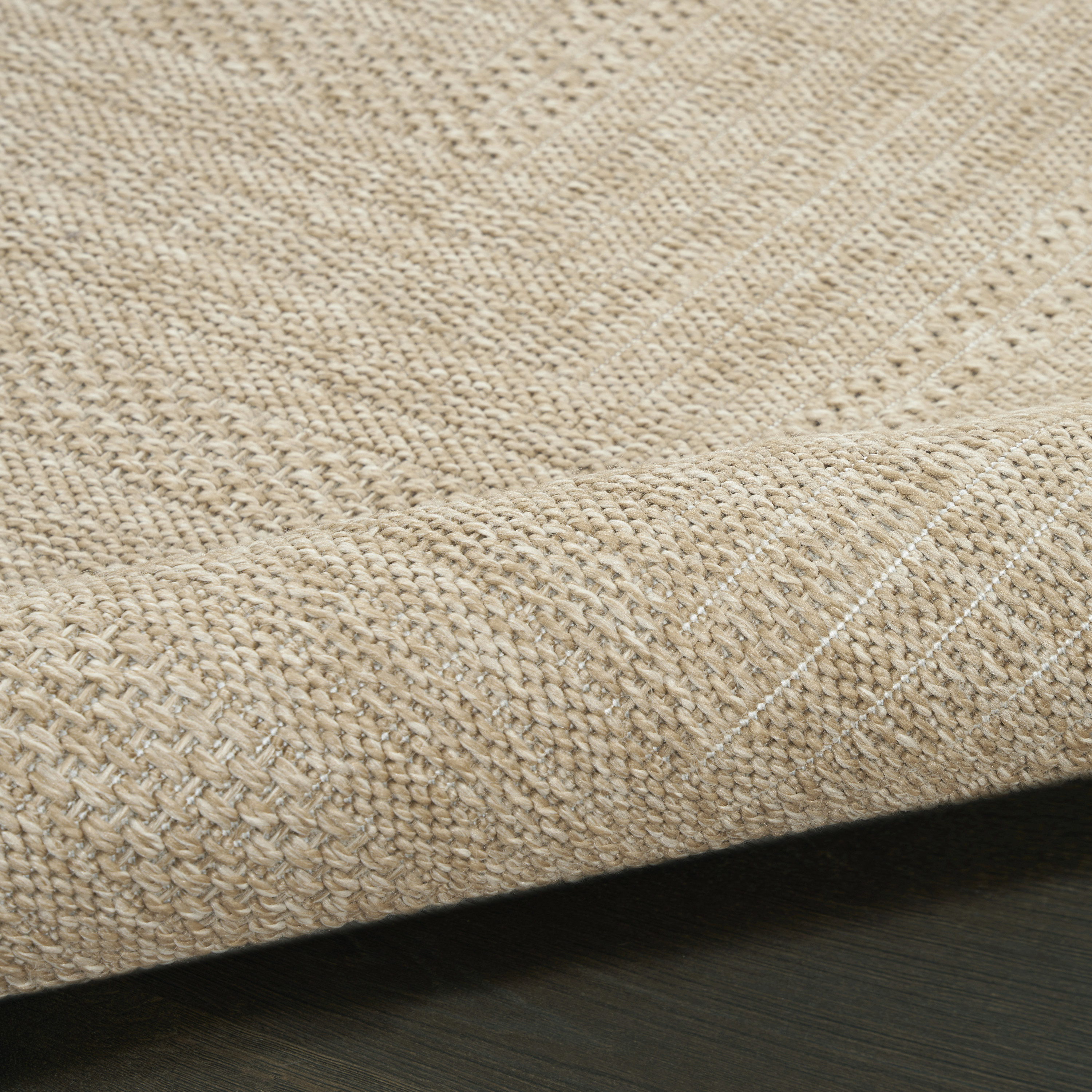 Nourison Tulum 2' x 6' Taupe Ivory Outdoor Rug