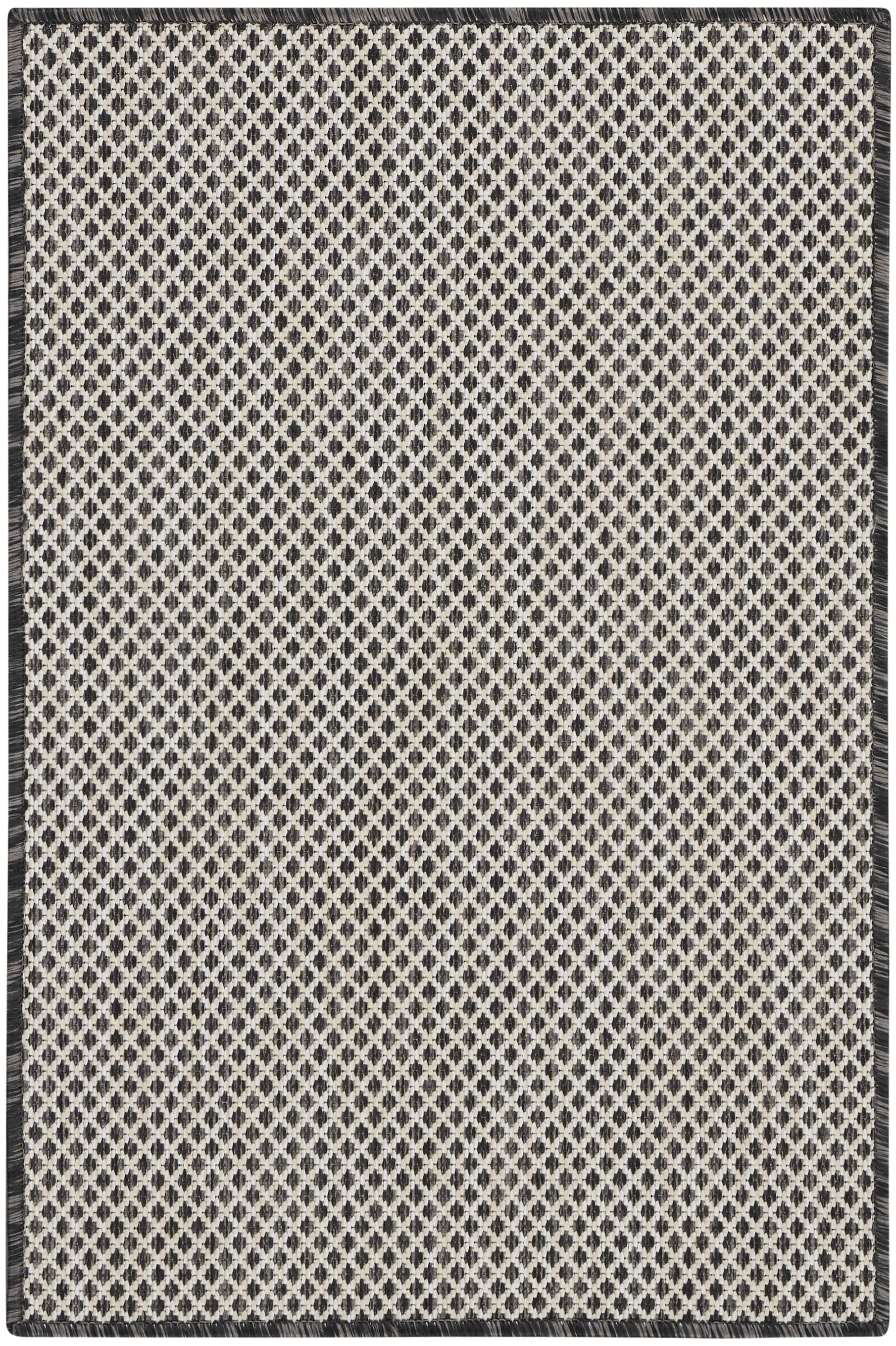 Nourison Courtyard 2' x 3' Ivory Charcoal Modern Rug