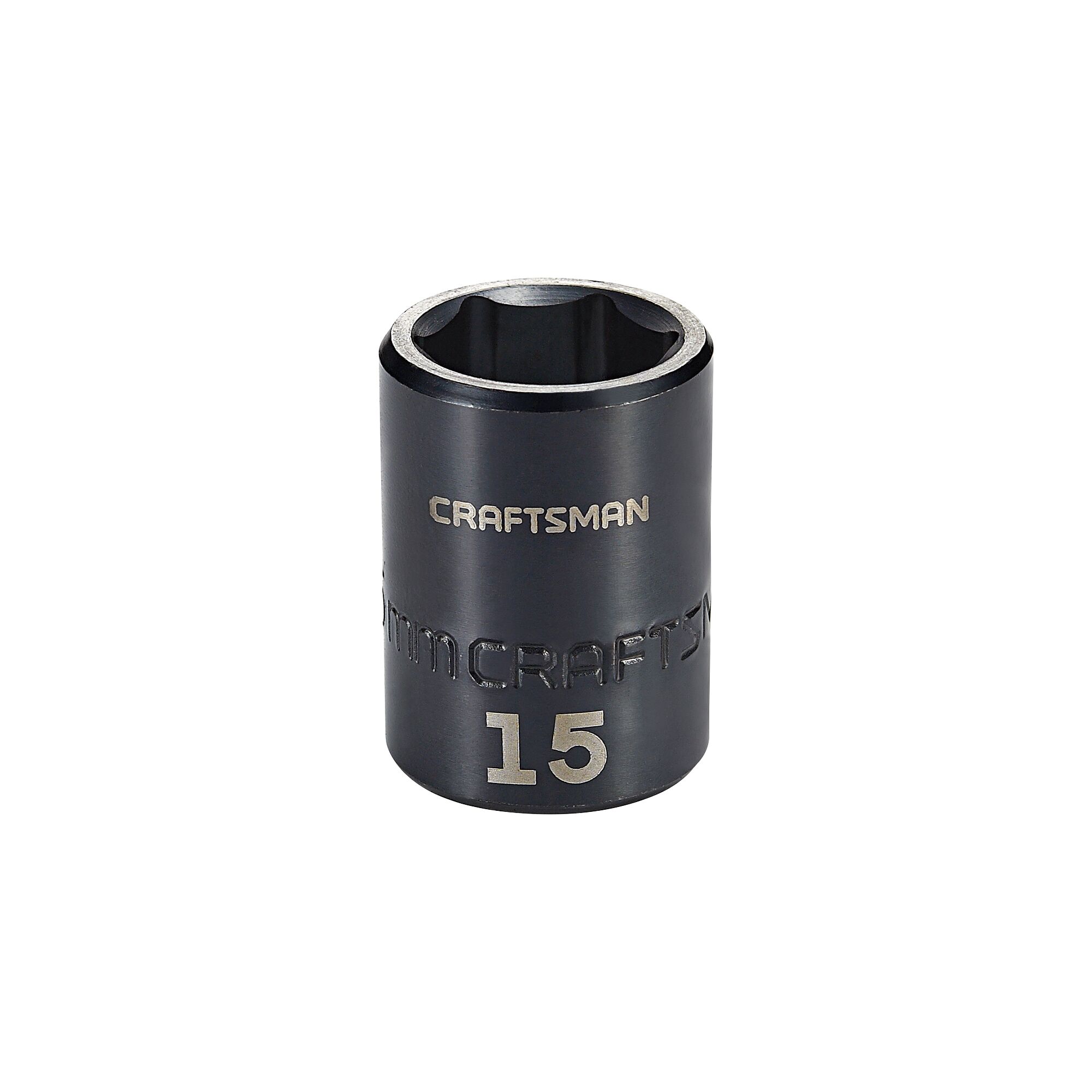 3 eighths inch 15 millimeter metric impact shallow socket.