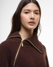 Saskia Funnel-Neck Jumper Chocolate