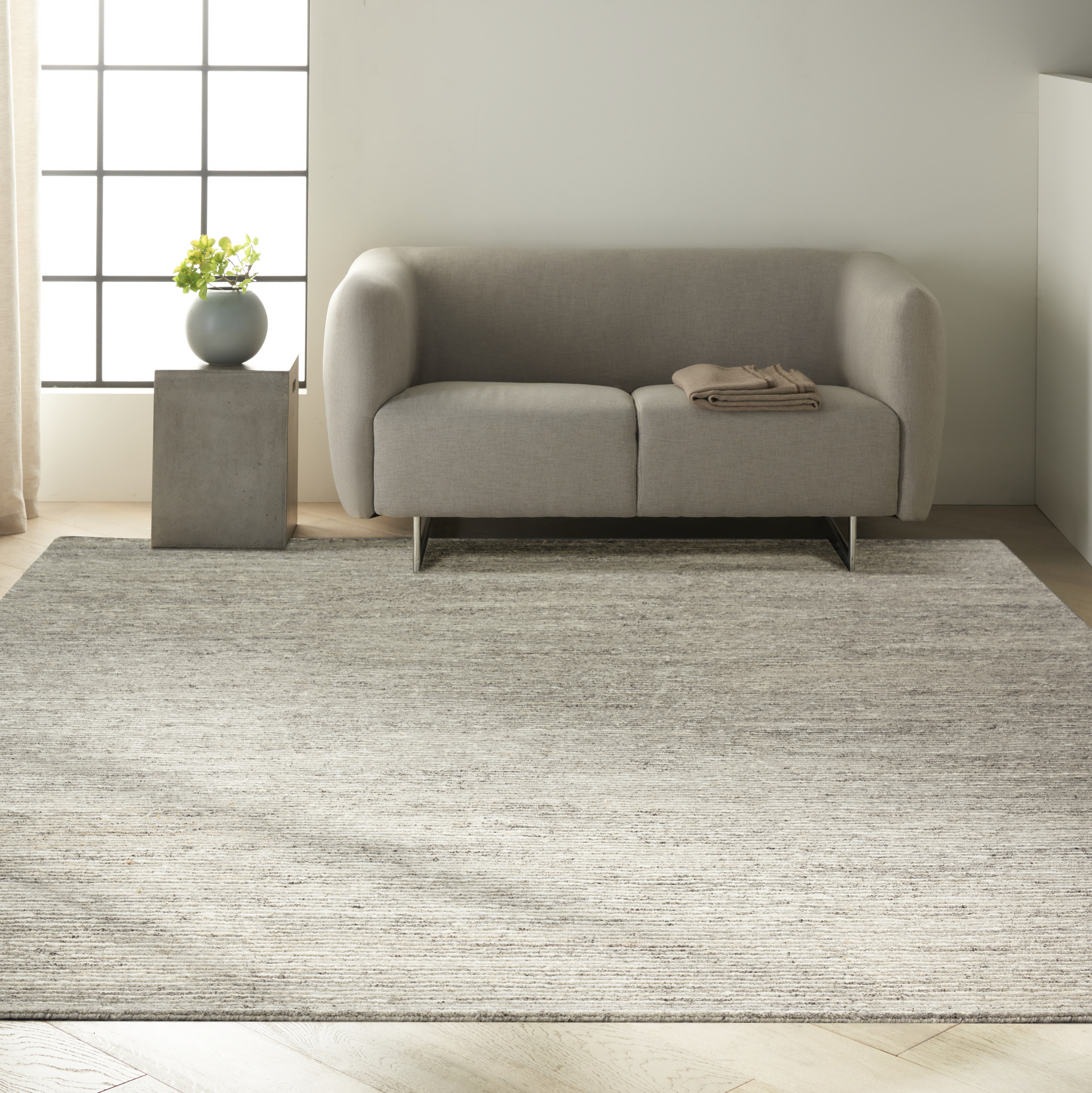 Calvin Klein Kathmandu 10' x 14' Grey Modern Indoor Rug