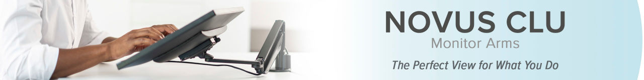 Novus CLU Monitor Arms are designed for easy positioning so you can find the perfect view for what you do.