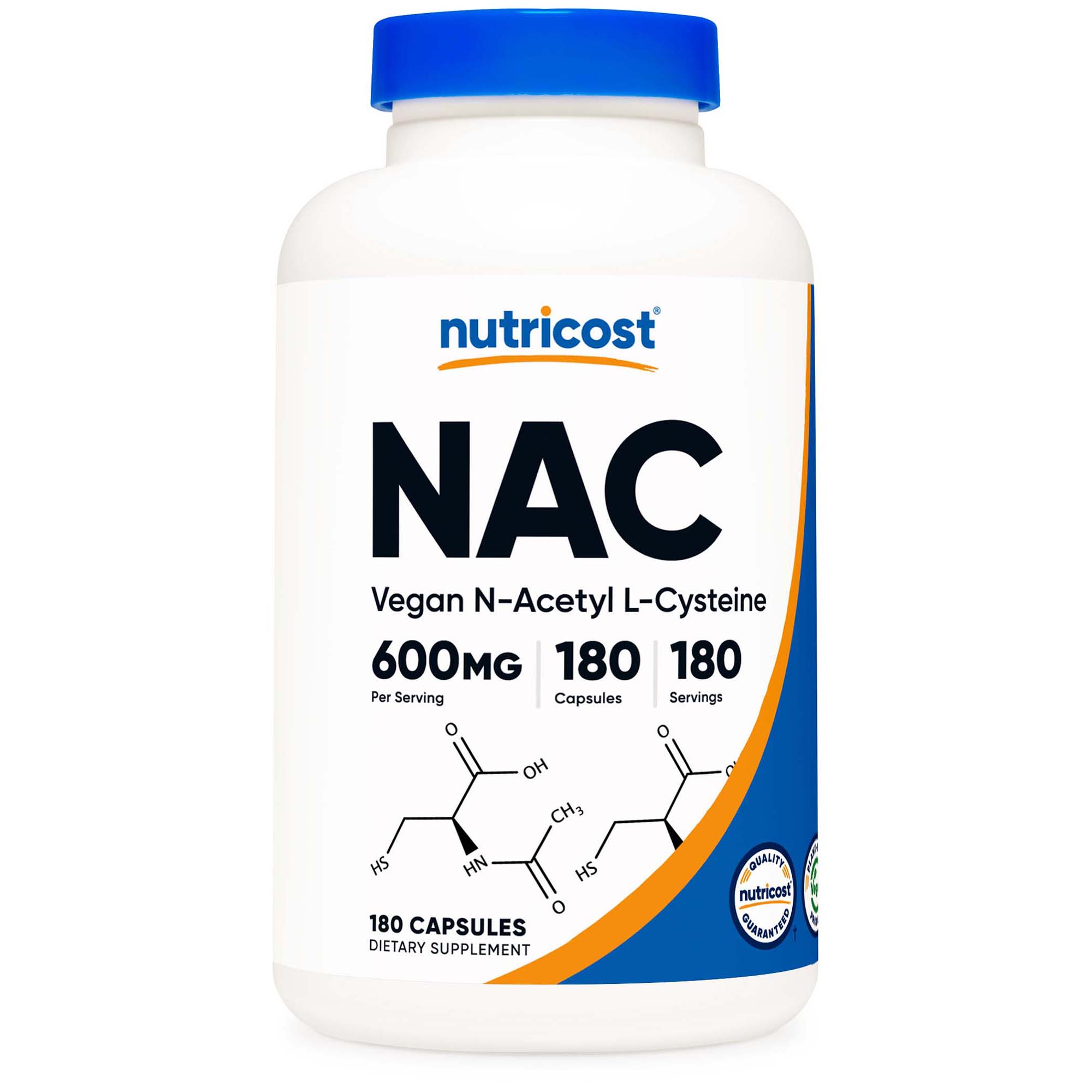 Nutricost VITAMIN, CAP N-ACETYL L-CYSTEINE NAC 600MG (180/BT 12BT/CS)
