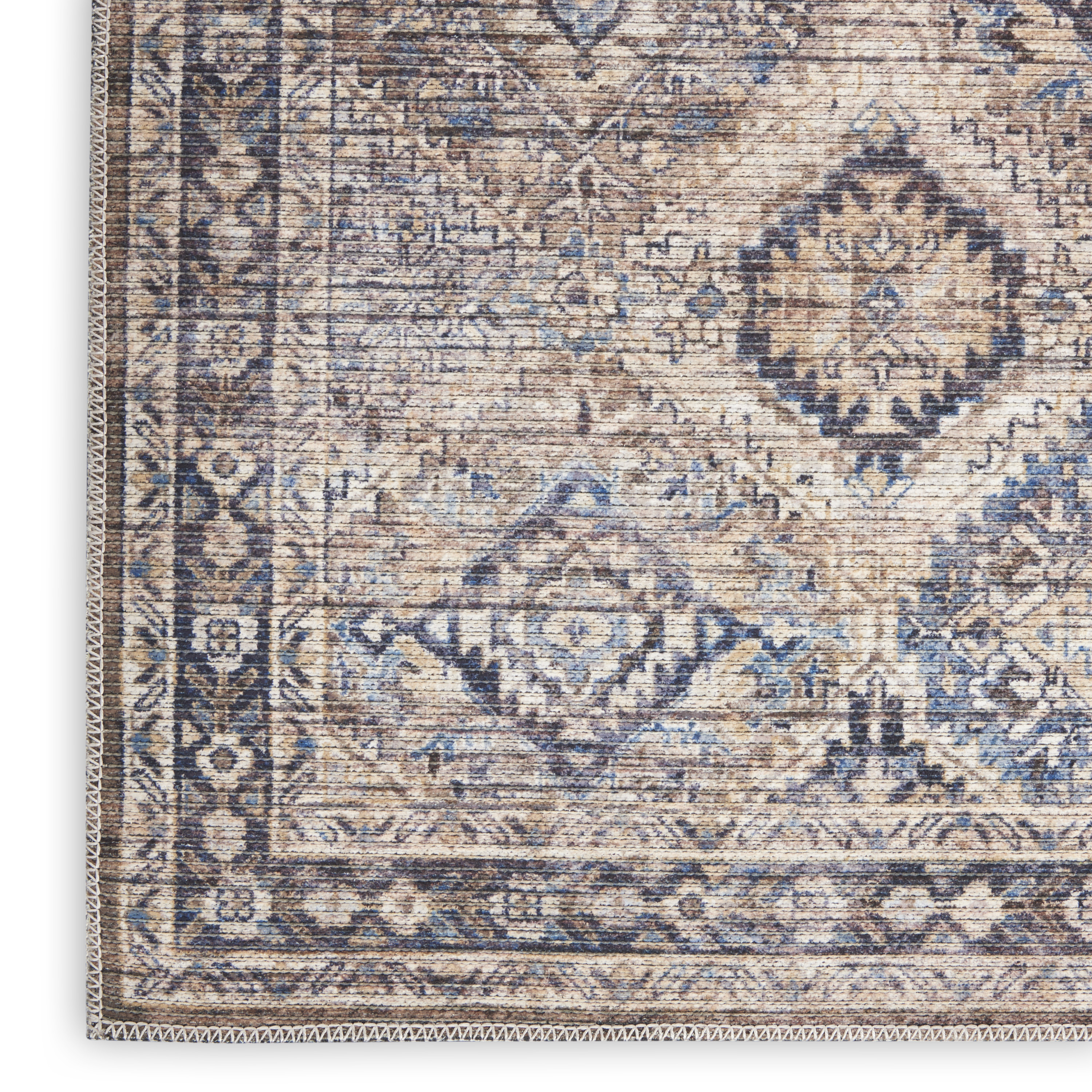 Nourison New Concept Washables 9'2" x 12' Ivory Latte Vintage Indoor Rug