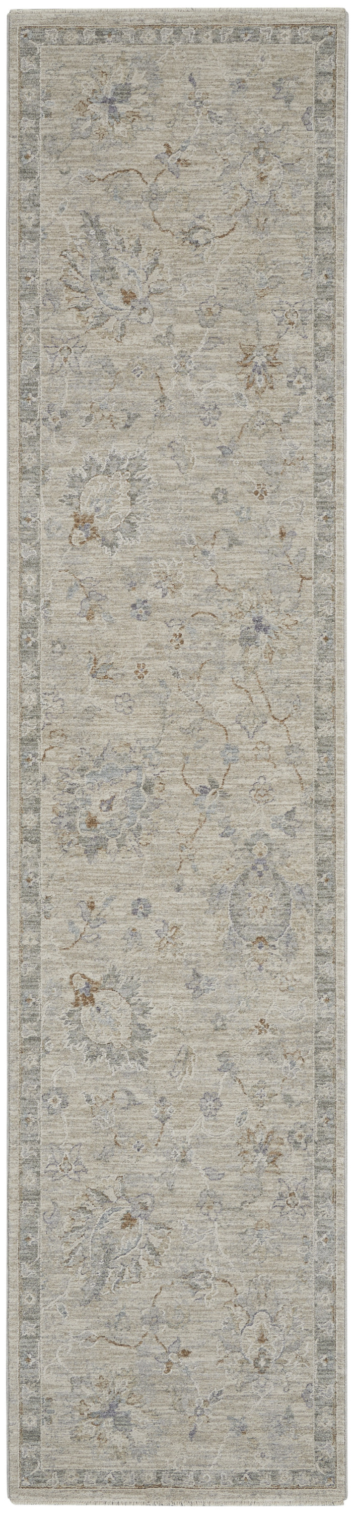 Nourison Infinite 2'3" x 10'2" Light Grey Vintage Indoor Rug