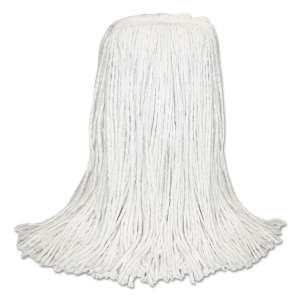 24oz, Cut-End, 1.25" Headband, Rayon, White, Wet Mop
