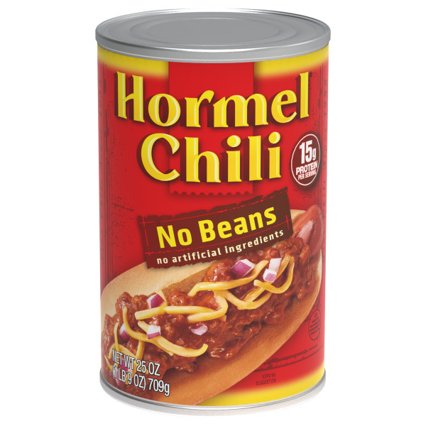 HORMEL(r) Chili No Beans, 12/25oz . C1C1 - Front Center In Package (Hi Res)