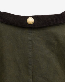 Barbour Re-Loved Defence Waxed Jacket - Size 18 Olive