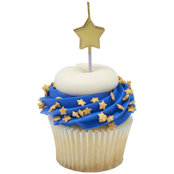 Gold Stars Shaped Candles