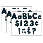 Teacher Created Resources&reg; 4" Fun Font Letters, Black Stitch, 160 Pieces Per Pack, 3 Packs TCR75150-3