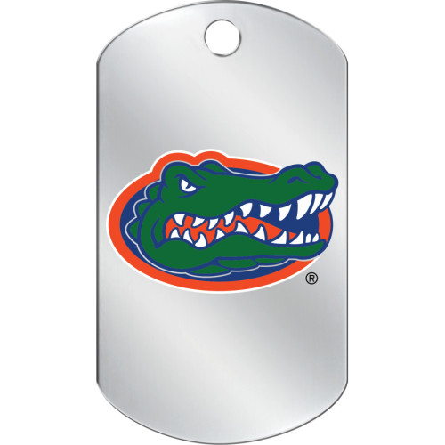 Florida Gators Chrome Large Military ID QuickTag NCAA Sports Tags Engraving Custom