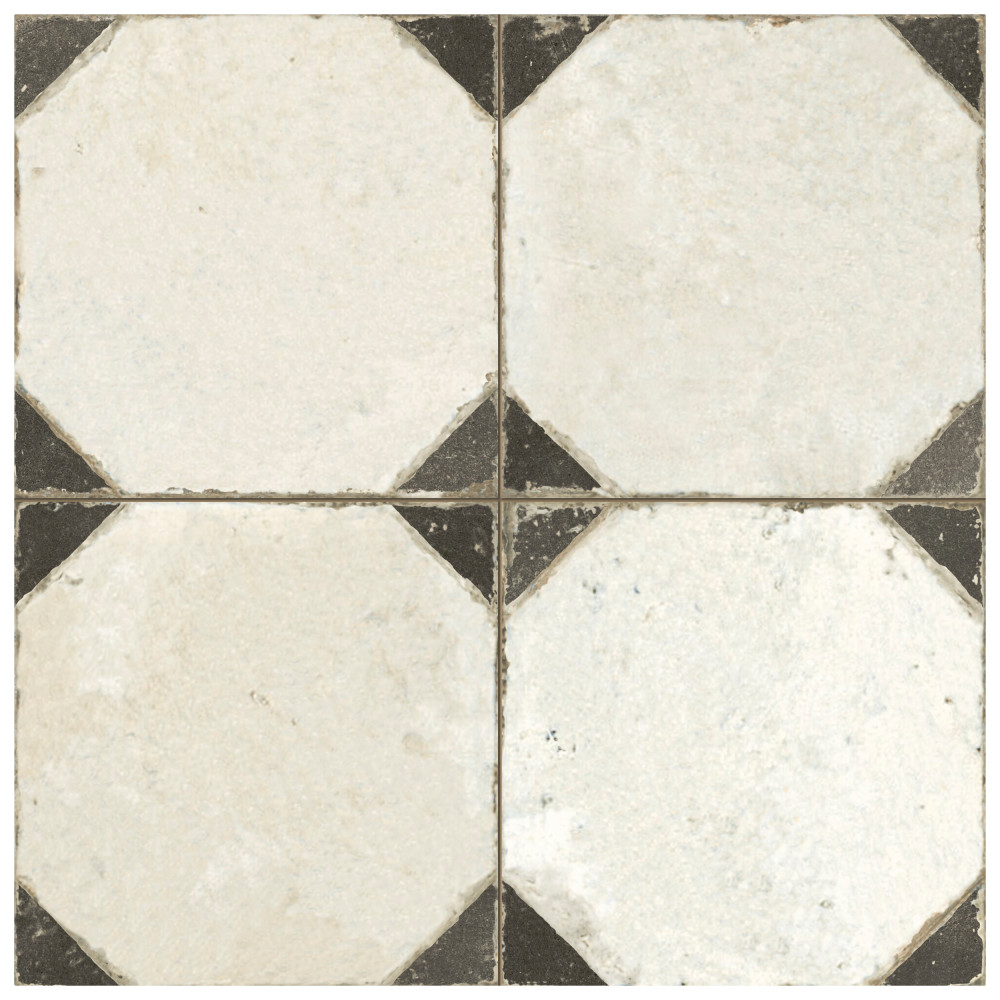 Kings Yard Nero 17-5/8 in. x 17-5/8 in. Ceramic Floor and Wall Tile