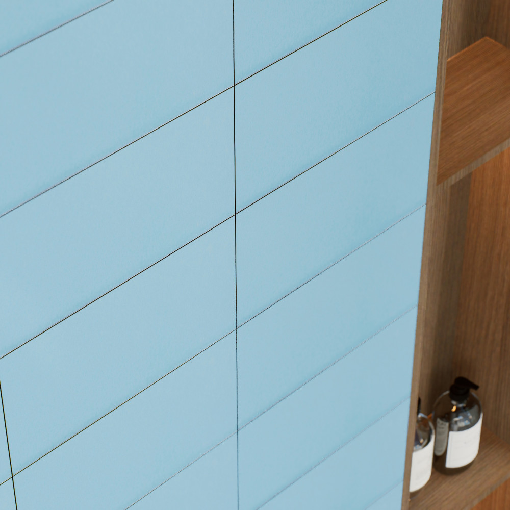 Piscina Glossy Blue with BioTech 4-3/4 in. x 9-5/8 in. Porcelain Floor and Wall Tile