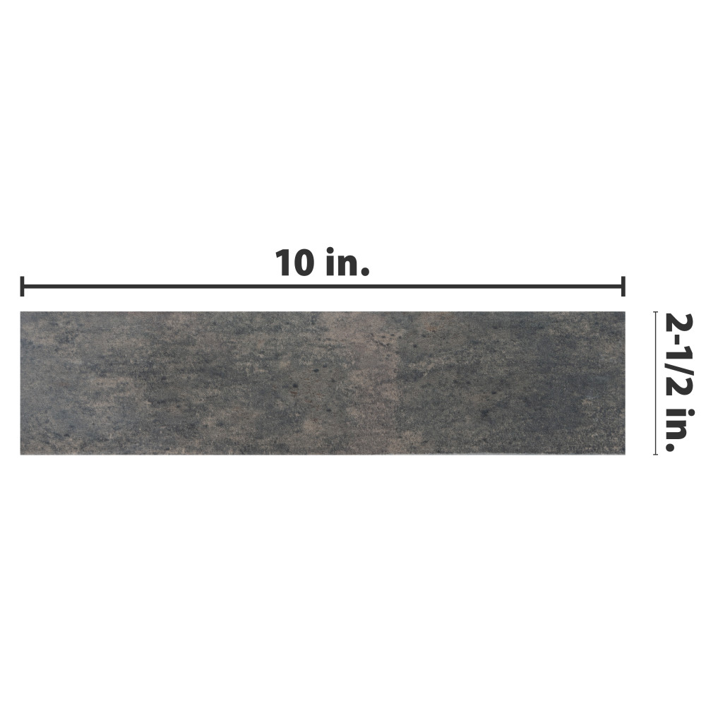 Capri Brick Nero 2-1/2 in. x 10 in. Porcelain Floor and Wall Tile ...