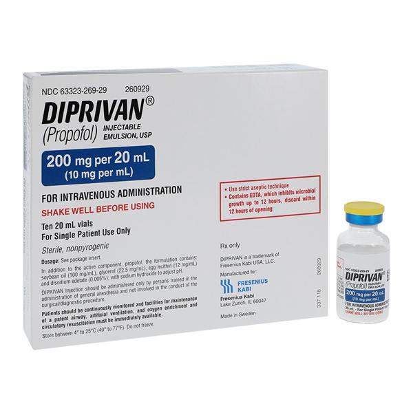 Diprivan® injection 10mg/mL SDV 20mL 10/Box | ACE SOUTHERN