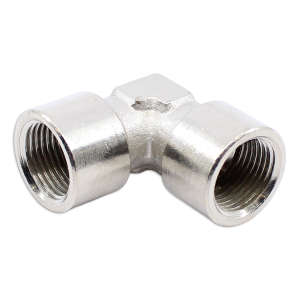 Elbow Fitting  3/8 Brass Nickel