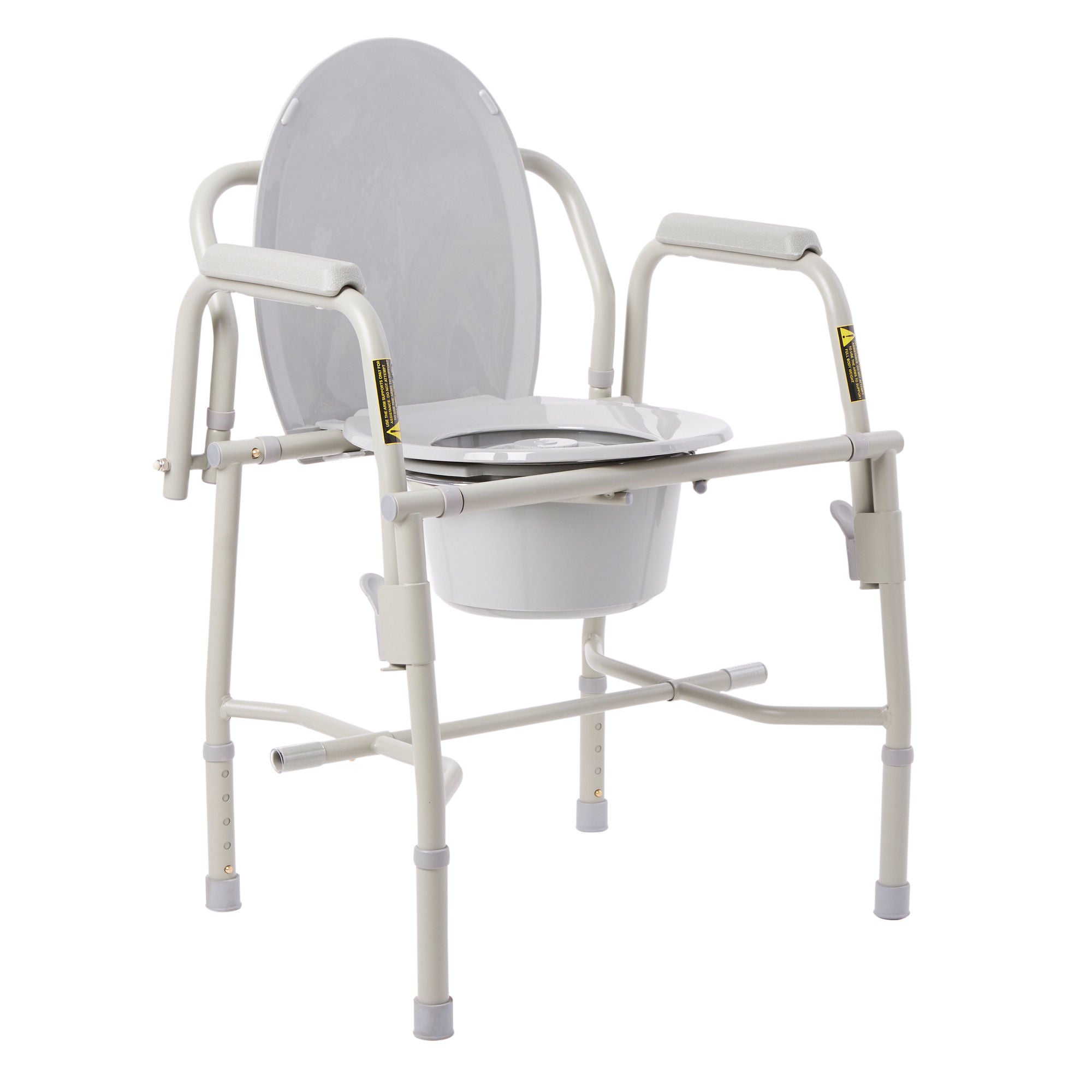 drive™ Deluxe Steel Drop-Arm Commode Chair