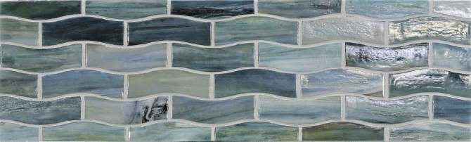 JAW (Just Add Water) Amalfi 1×3 Zing Border Mosaic Pearl