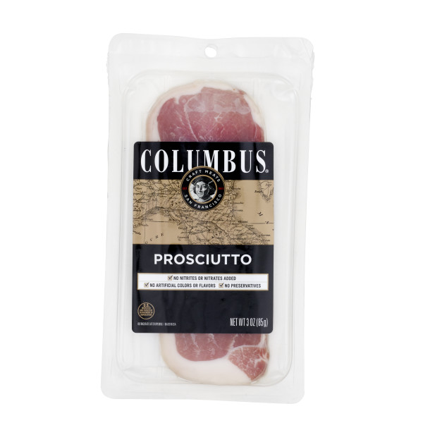 COLUMBUS(r) Sliced Proscuitto 12/3 oz. . C1CB - Front Center Inner Pack (Hi Res)