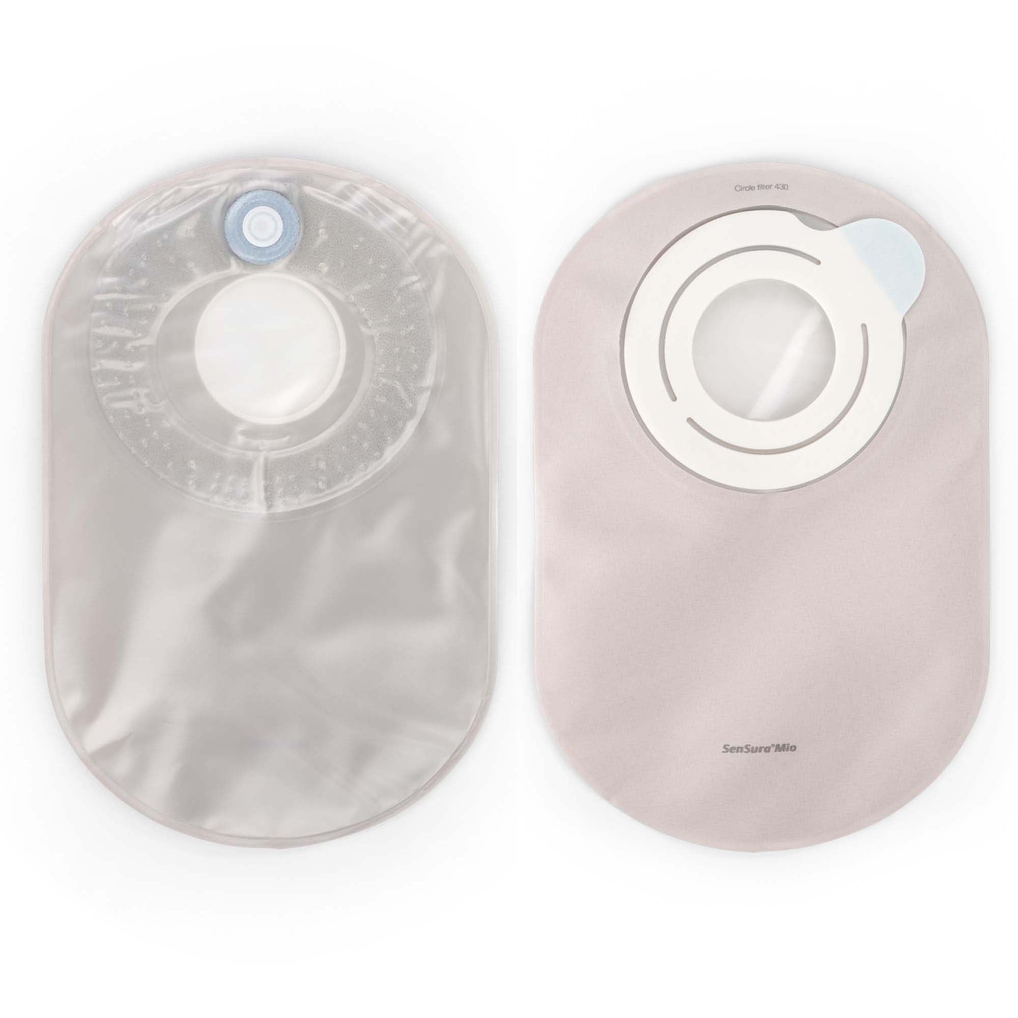SenSura® Mio Flex Two-Piece Transparent Ostomy Pouch, Green Match