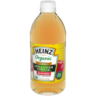 Heinz Organic Unfiltered Apple Cider Vinegar with the Mother, 16 fl oz Bottle