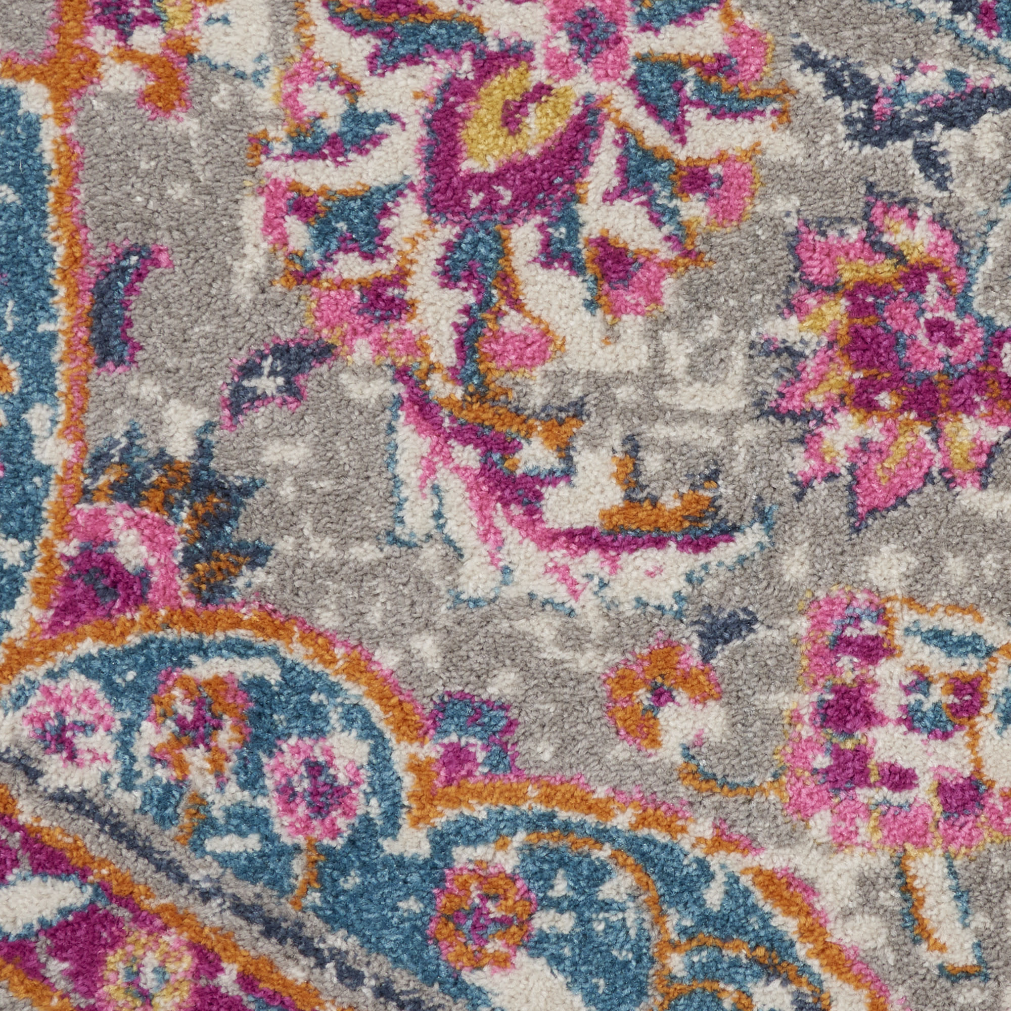 Nourison Passion 8' x Round Grey Multicolor Transitional Indoor Rug