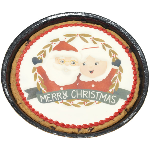 Merry Mr. and Mrs. Claus PhotoCake® Edible Image®