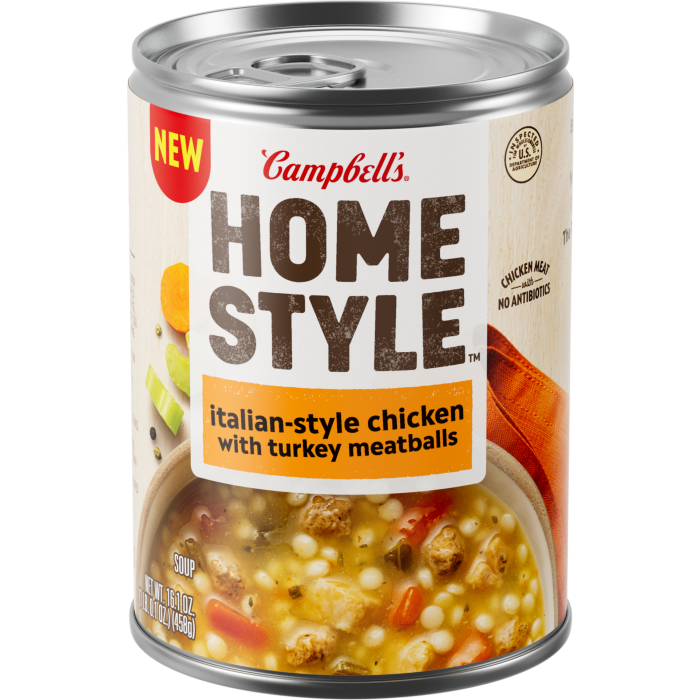 Homestyle Italian-Style Chicken Soup With Turkey Meatballs