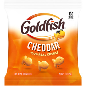 Pepperidge Farm Goldfish Baked Snack Crackers, Cheddar Cheese, 1 Ounce, Pack of 60