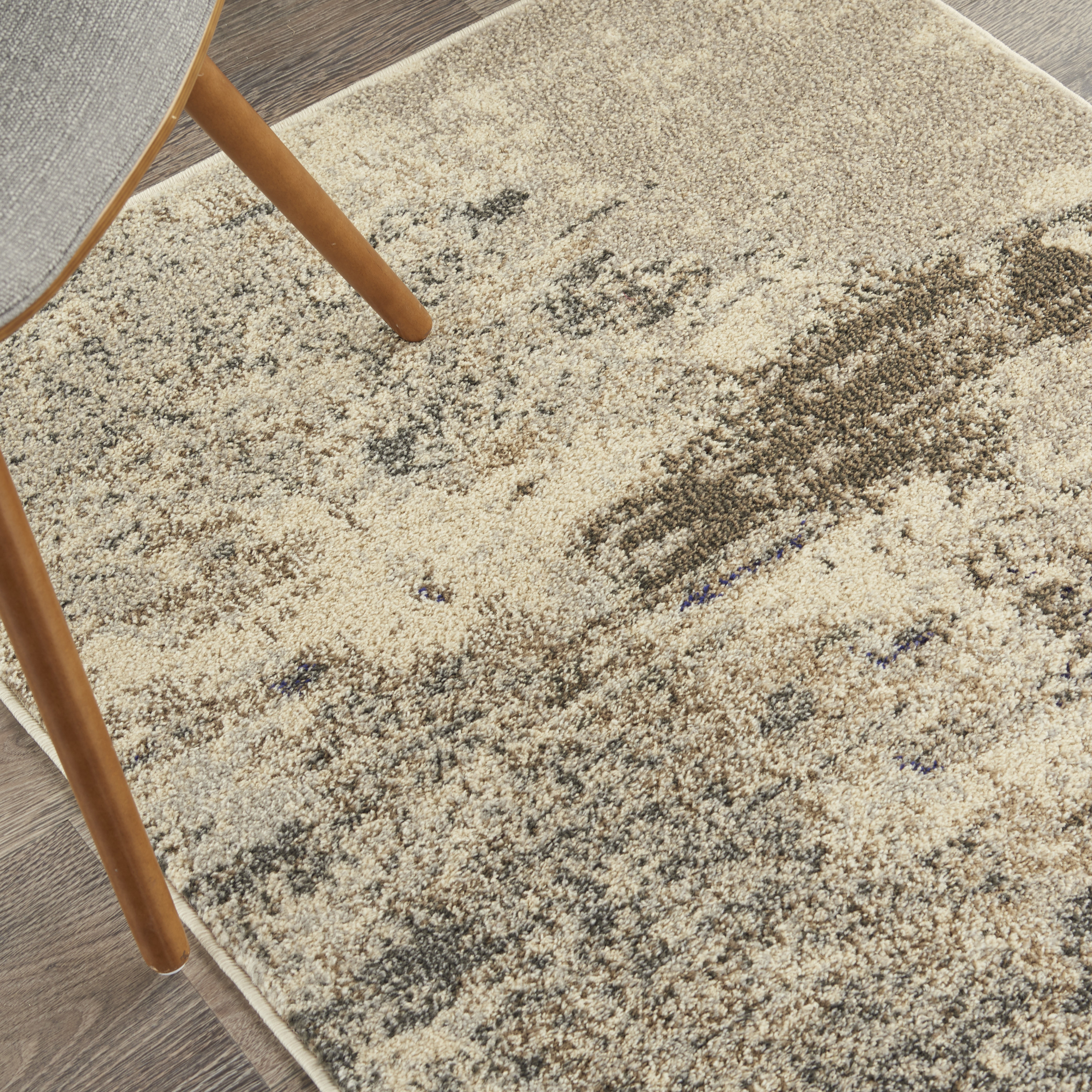 Nourison Celestial 3' x 5' Ivory Grey Modern Indoor Rug