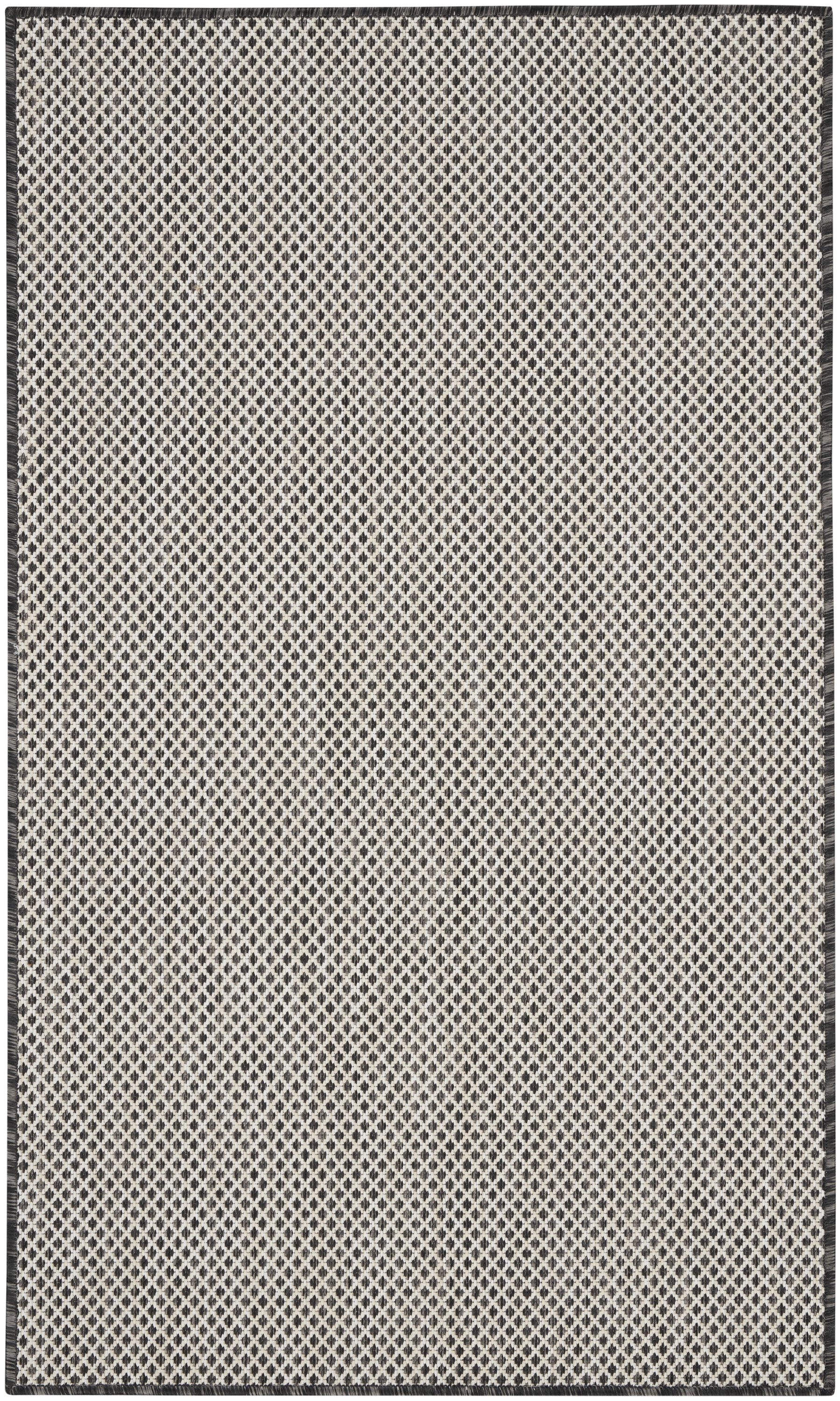 Nourison Courtyard 3' x 5' Ivory Charcoal Modern Rug