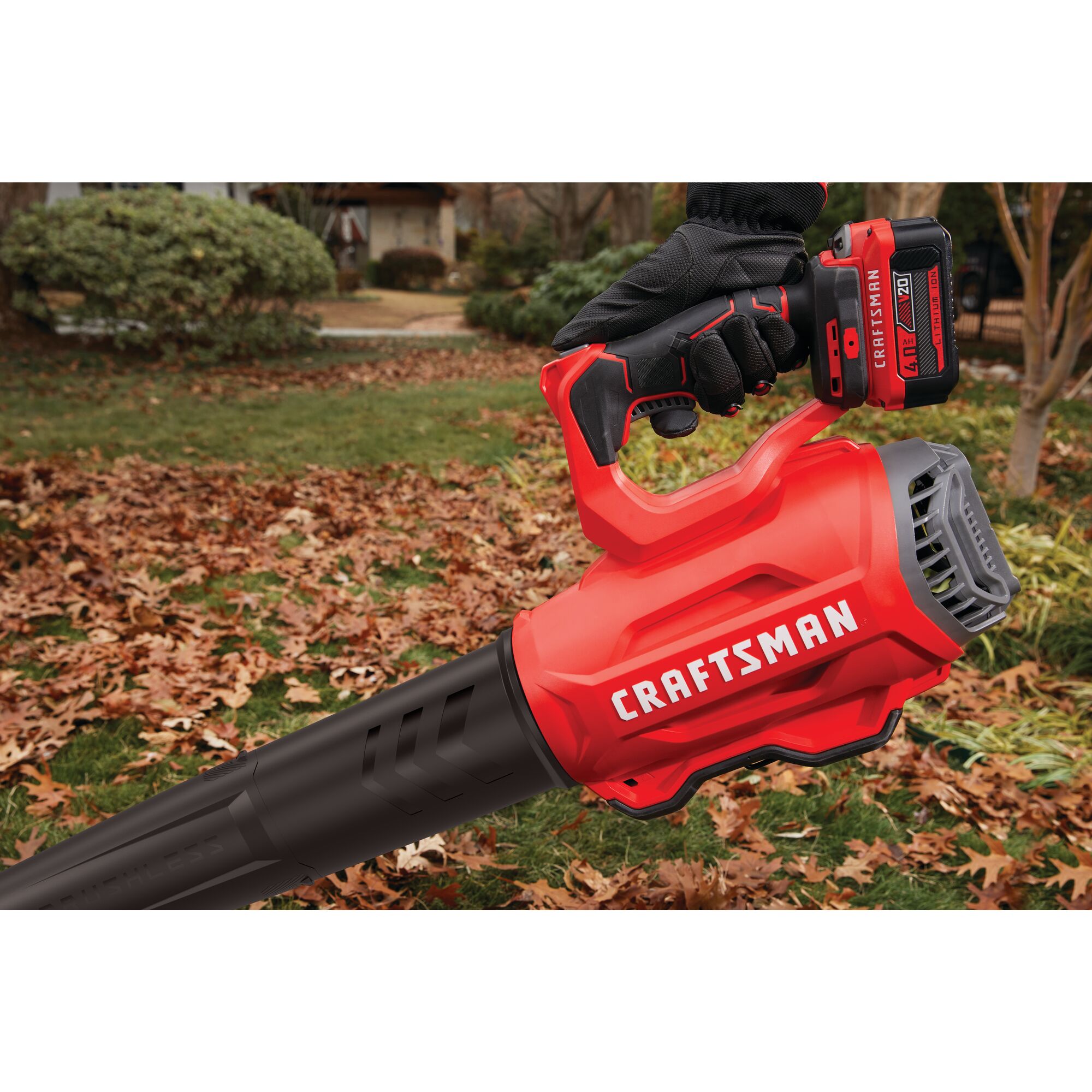 Lightweight and compact design feature of brushless cordless axial blower kit 4 amp hour.