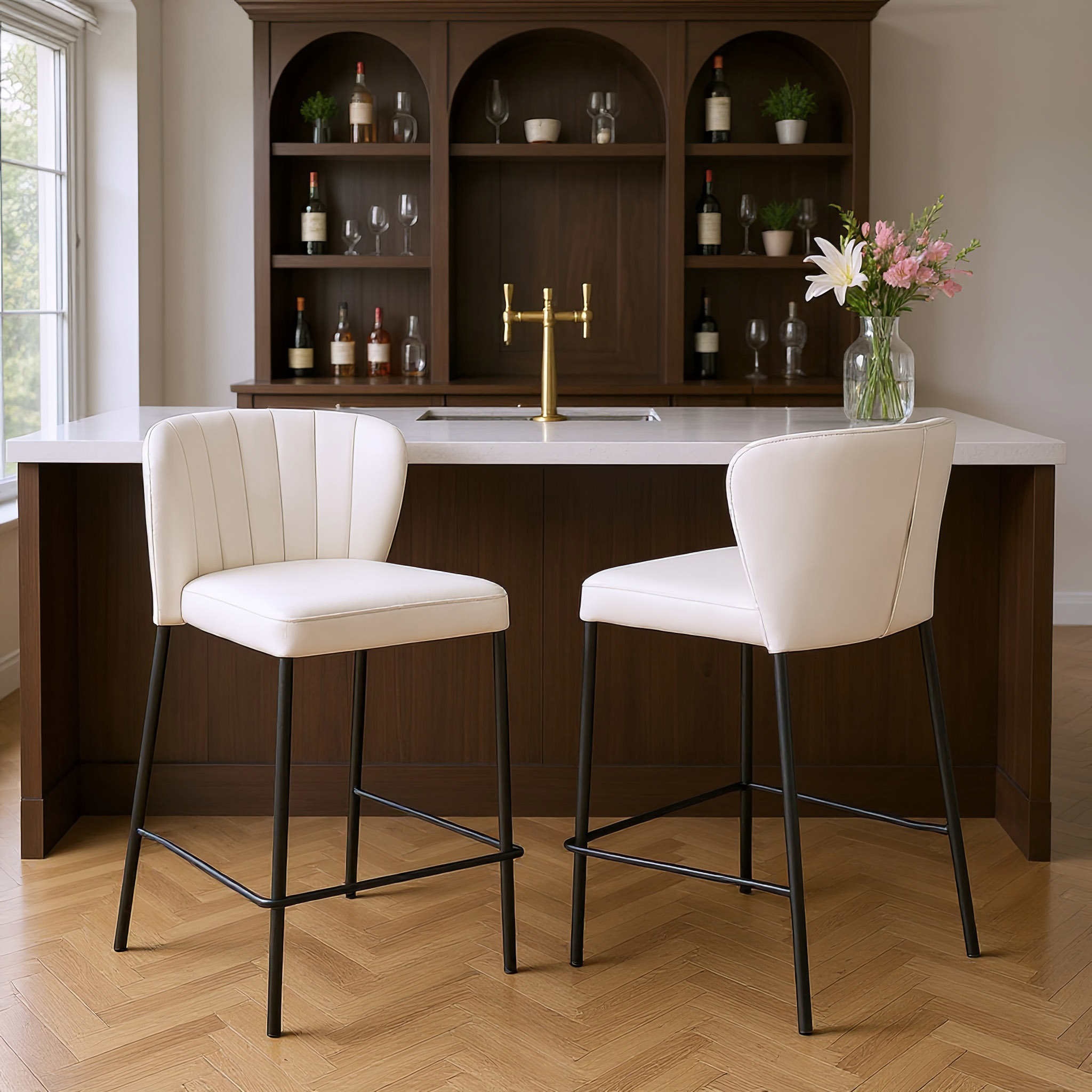 Linz Counter Stool (Set of 2) Cream product image